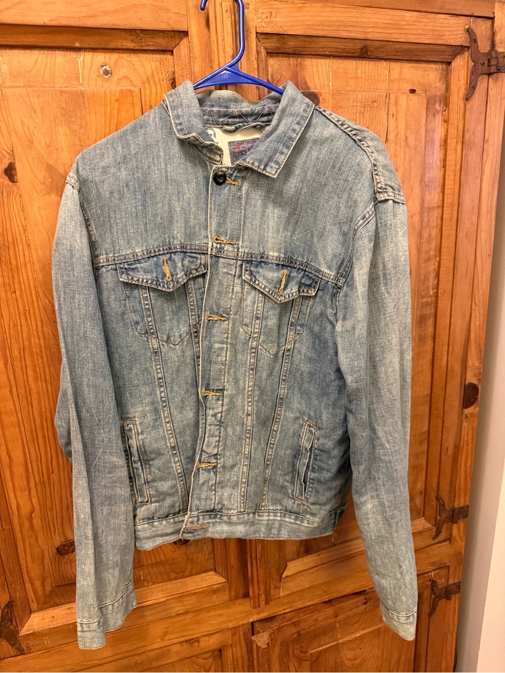 Lucky Brand Light Blue Denim Jacket - Men's Casual Trucker